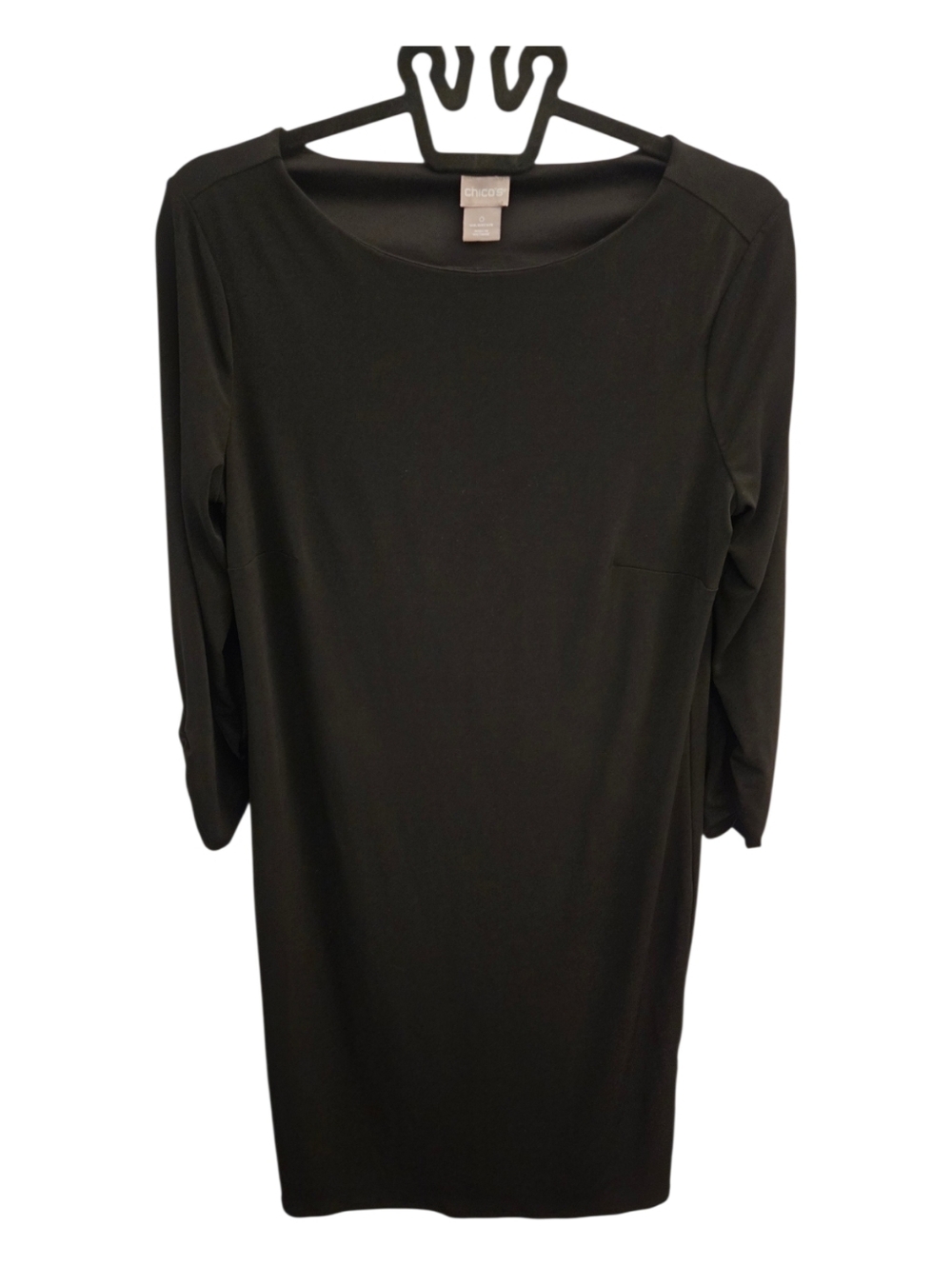 Chico's Little Black Long Sleeved Midi Dress Sz U.S. 4